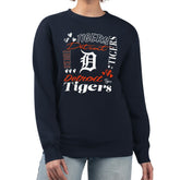 Detroit Tigers G-III 4Her by Carl Banks Women's Collage Team Graphic Fleece Pullover Hoodie Navy