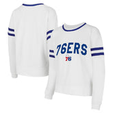Philadelphia 76ers Concepts Sport Women's Borough Pullover Sweatshirt - White discount
