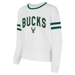 Milwaukee Bucks Concepts Sport Women's Borough Pullover Sweatshirt - White cheap