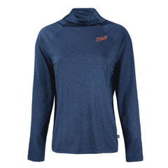 Detroit Tigers Cutter & Buck Women's Cooperstown Collection Coastline Epic Comfort Eco Recycled Funnel Neck Raglan Pullover Top Navy