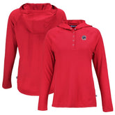 Chicago Cubs Cutter & Buck Women's Stars And Stripes Coastline Epic Comfort Eco Recycled Hoodie Raglan Long Sleeve T-Shirt Red