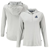Chicago White Sox Cutter & Buck Women's Cooperstown Collection Coastline Epic Comfort Eco Recycled Hoodie Raglan Long Sleeve T-Shirt Gray