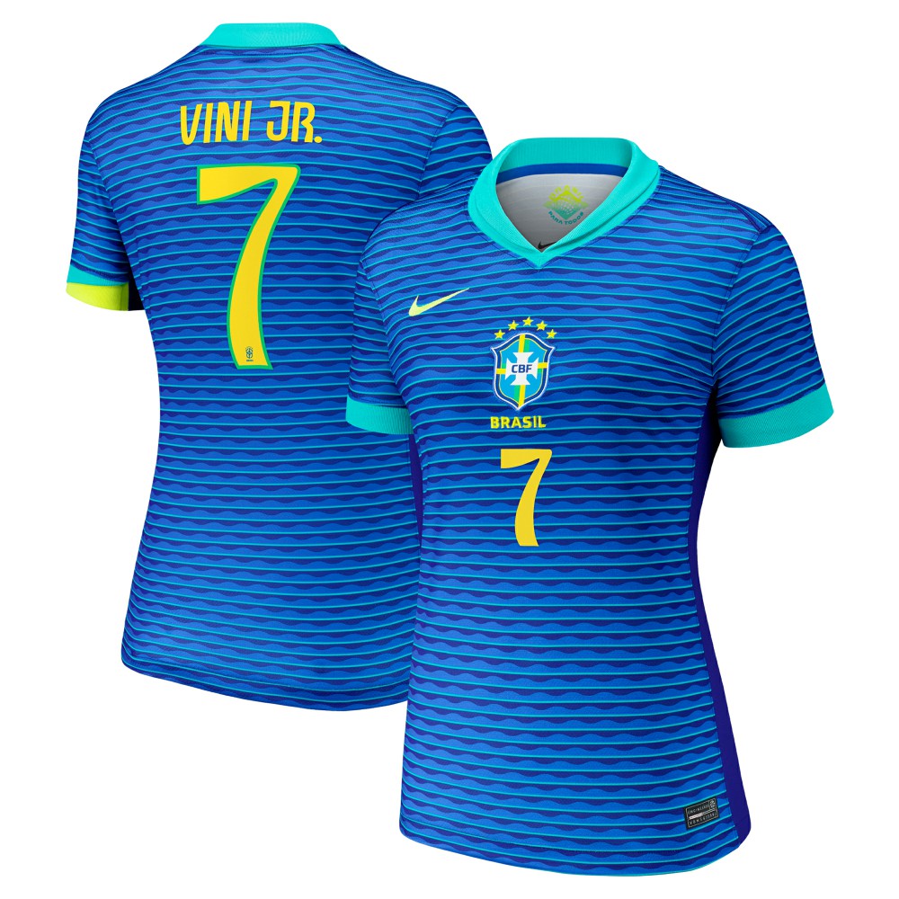 Vini Jr. Brazil National Team Women's 2024 Away Replica Jersey - Blue on sale