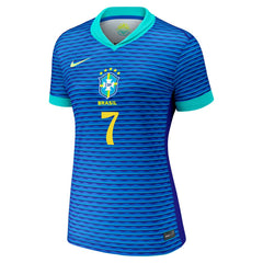 Vini Jr. Brazil National Team Women's 2024 Away Replica Jersey - Blue on sale
