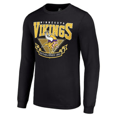 Minnesota Vikings Starter '80s Inspired Team Logo Long Sleeve T-Shirt - Black on sale