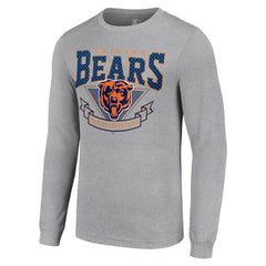 Chicago Bears Starter '80s Inspired Team Logo Long Sleeve T-Shirt - Heather Gray discount