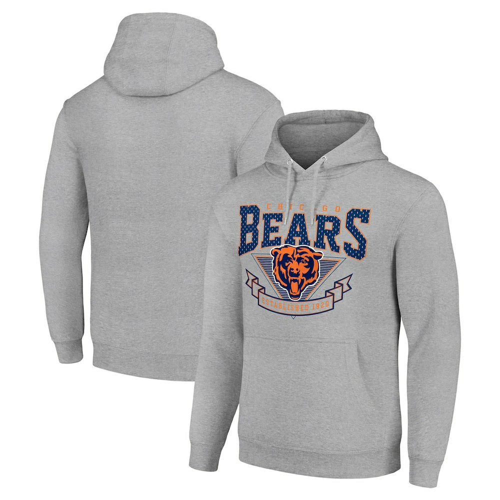Chicago Bears Starter ‘80s Inspired Pullover Hoodie - Heather Gray online