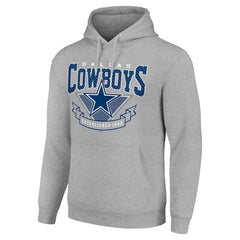 Dallas Cowboys Starter ‘80s Inspired Pullover Hoodie - Heather Gray sale