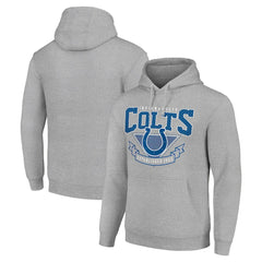 Indianapolis Colts Starter ‘80s Inspired Pullover Hoodie - Heather Gray cheap