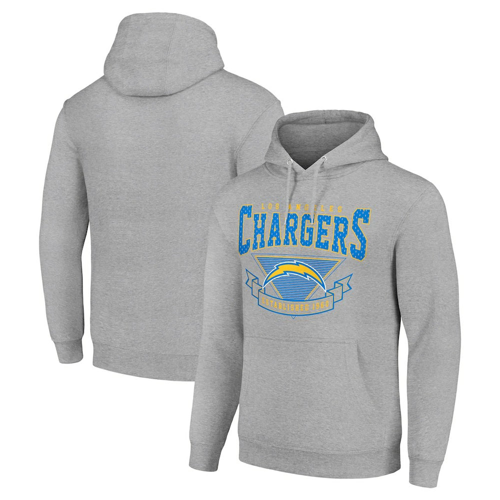 Los Angeles Chargers Starter ‘80s Inspired Pullover Hoodie - Heather Gray sale