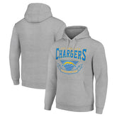 Los Angeles Chargers Starter ‘80s Inspired Pullover Hoodie - Heather Gray sale
