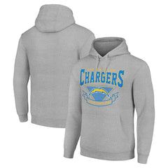 Los Angeles Chargers Starter ‘80s Inspired Pullover Hoodie - Heather Gray sale