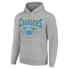 Los Angeles Chargers Starter ‘80s Inspired Pullover Hoodie - Heather Gray sale