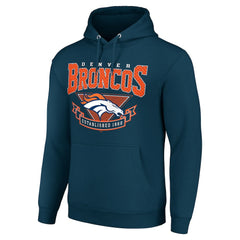 Denver Broncos Starter ‘80s Inspired Pullover Hoodie - Navy cheap