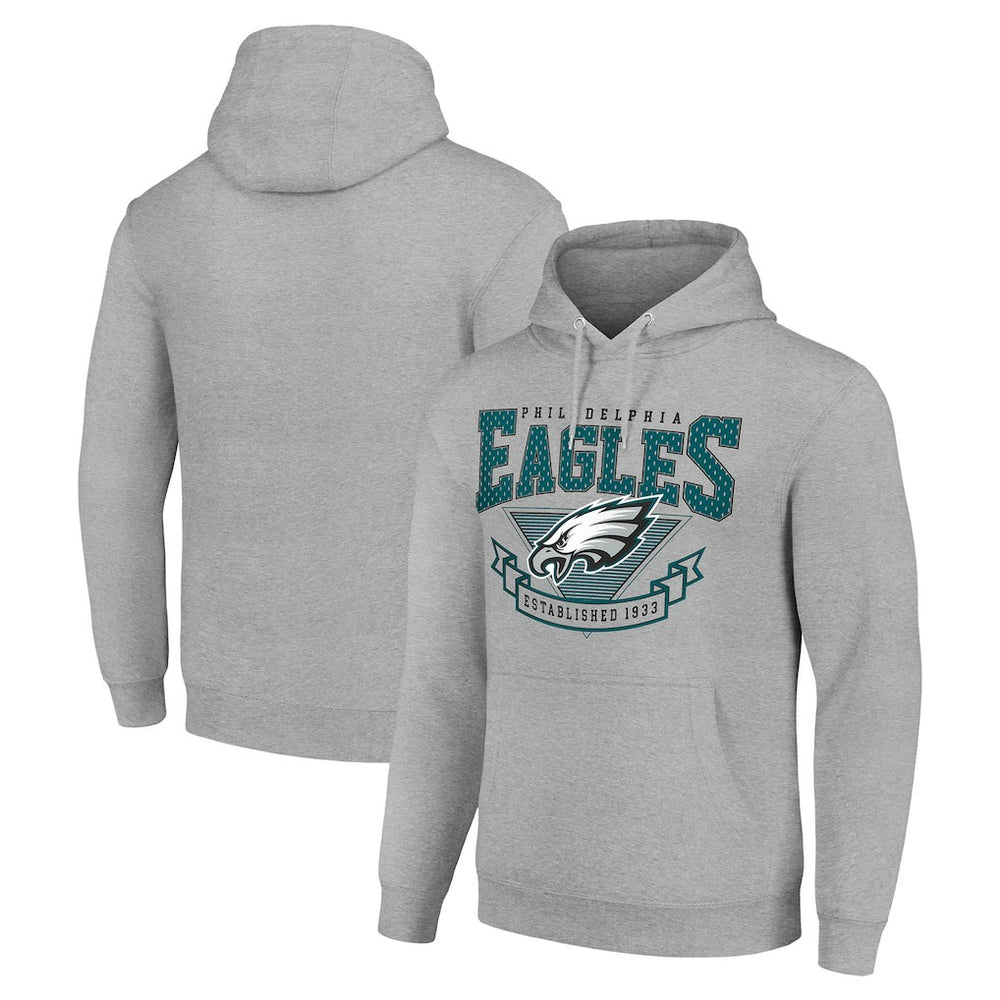 Philadelphia Eagles Starter ‘80s Inspired Pullover Hoodie - Heather Gray online