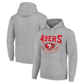 San Francisco 49ers Starter ‘80s Inspired Pullover Hoodie - Heather Gray discount