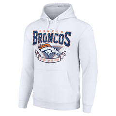 Denver Broncos Starter ‘80s Inspired Pullover Hoodie - White on sale