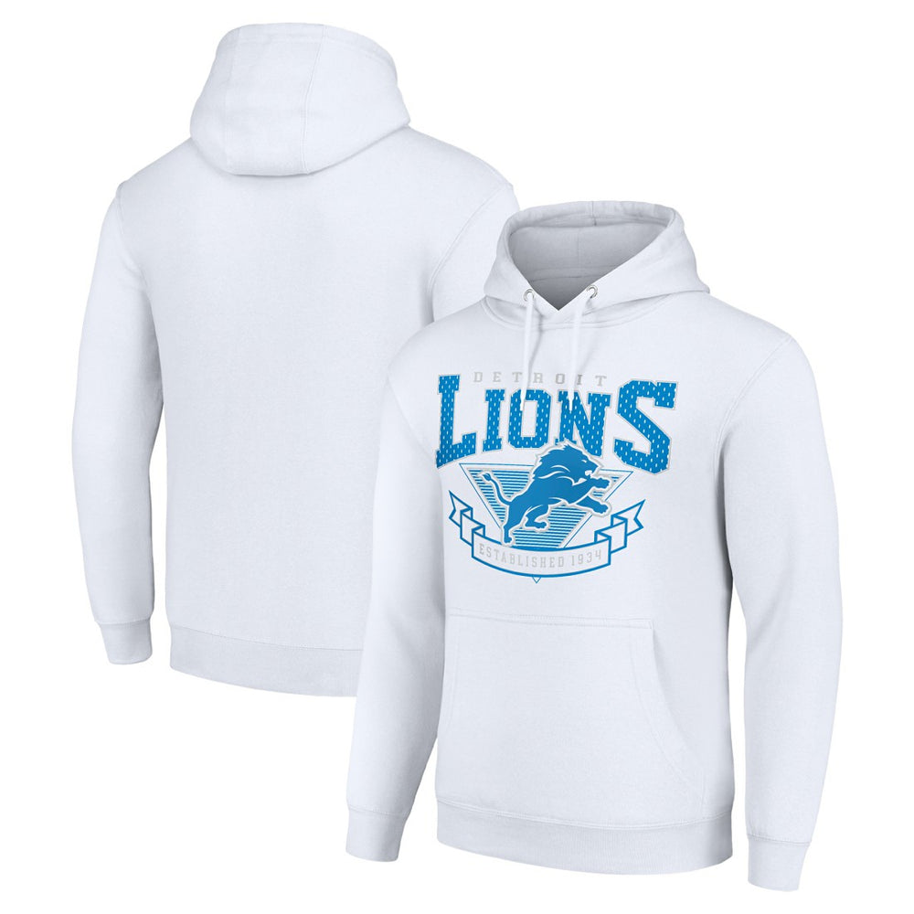 Detroit Lions Starter ‘80s Inspired Pullover Hoodie - White outlet