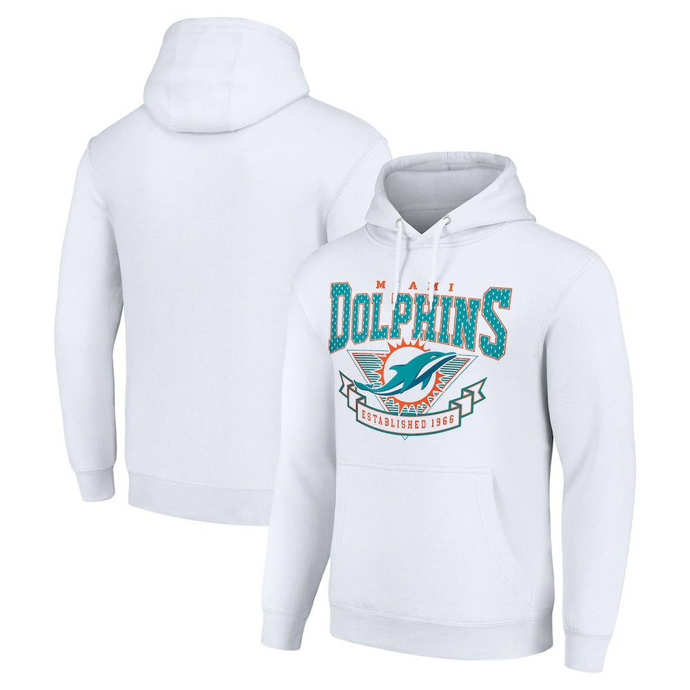 Miami Dolphins Starter ‘80s Inspired Pullover Hoodie - White sale