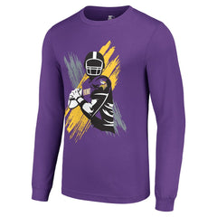 Minnesota Vikings Starter Player X Logo Graphic Long Sleeve T-Shirt - Purple on sale