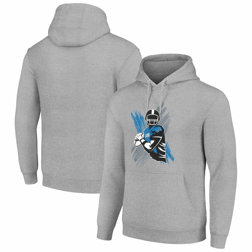 Detroit Lions Starter Player X Fleece Pullover Hoodie - Heather Gray outlet