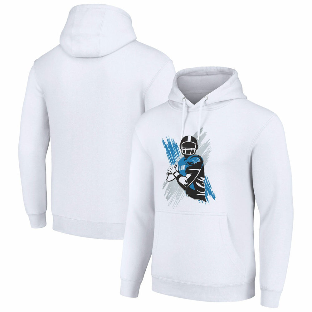 Detroit Lions Starter Player X Fleece Pullover Hoodie - White discount