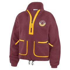 Washington Commanders WEAR by Erin Andrews Women's Polar Fleece Half-Zip Jacket - Burgundy discount
