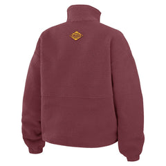 Washington Commanders WEAR by Erin Andrews Women's Polar Fleece Half-Zip Jacket - Burgundy discount