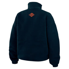 Chicago Bears WEAR by Erin Andrews Women's Polar Fleece Half-Zip Jacket - Navy cheap