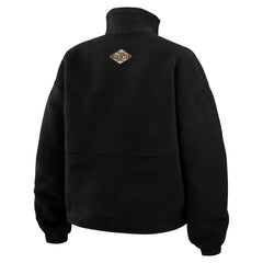 New Orleans Saints WEAR by Erin Andrews Women's Polar Fleece Half-Zip Jacket - Black on sale