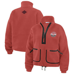 San Francisco 49ers WEAR by Erin Andrews Women's Polar Fleece Half-Zip Jacket - Scarlet for sale