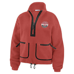 San Francisco 49ers WEAR by Erin Andrews Women's Polar Fleece Half-Zip Jacket - Scarlet for sale