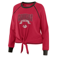 Arizona Cardinals WEAR by Erin Andrews Women's Tie-Front Long Sleeve Top - Cardinal/Black cheap