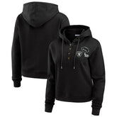 Las Vegas Raiders WEAR by Erin Andrews Women's Waffle Hoodie Pullover Top - Black online