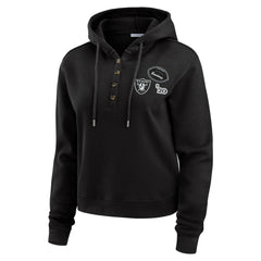 Las Vegas Raiders WEAR by Erin Andrews Women's Waffle Hoodie Pullover Top - Black online