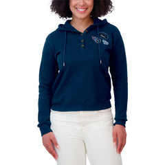 Tennessee Titans WEAR by Erin Andrews Women's Waffle Hoodie Pullover Top - Navy on sale