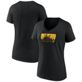 Pittsburgh Pirates Women's Yinz Ready V-Neck T-Shirt Black