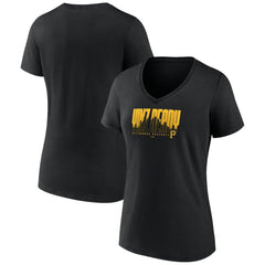 Pittsburgh Pirates Women's Yinz Ready V-Neck T-Shirt Black