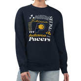 Indiana Pacers G-III 4Her by Carl Banks Women's Collage Team Graphic Fleece Pullover Sweatshirt - Navy shop