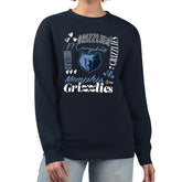 Memphis Grizzlies G-III 4Her by Carl Banks Women's Collage Team Graphic Fleece Pullover Sweatshirt - Navy online