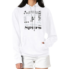 San Antonio Spurs G-III 4Her by Carl Banks Women's Team Collage Graphic Fleece Pullover Hoodie - White sale