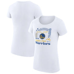 Golden State Warriors G-III 4Her by Carl Banks Women's Super-Slim Fit Lightweight Team Name Collage Graphic T-Shirt sale - White cheap