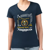 Denver Nuggets G-III 4Her by Carl Banks Women's Super-Slim Fit Lightweight Team Name Collage Graphic V-Neck T-Shirt sale - Navy discount