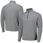 Cincinnati Reds Peter Millar Perth Sugar Stripe Performance Quarter-Zip Top Black
