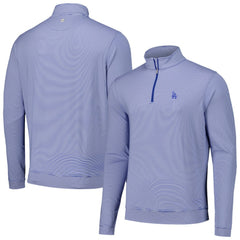 Los Angeles Dodgers Peter Millar Perth Sugar Stripe Performance Quarter-Zip Top Royal