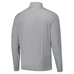 San Francisco Giants Peter Millar Perth Sugar Stripe Performance Quarter-Zip Top Black