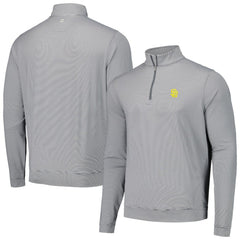San Diego Padres Peter Millar Perth Sugar Stripe Performance Quarter-Zip Top Black