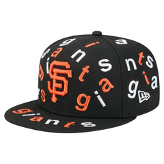 San Francisco Giants Team Confetti 59FIFTY Fitted Hat Black