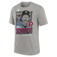 Mike Schmidt Philadelphia Phillies Cooperstown Collection Player Local T-Shirt Heather Gray
