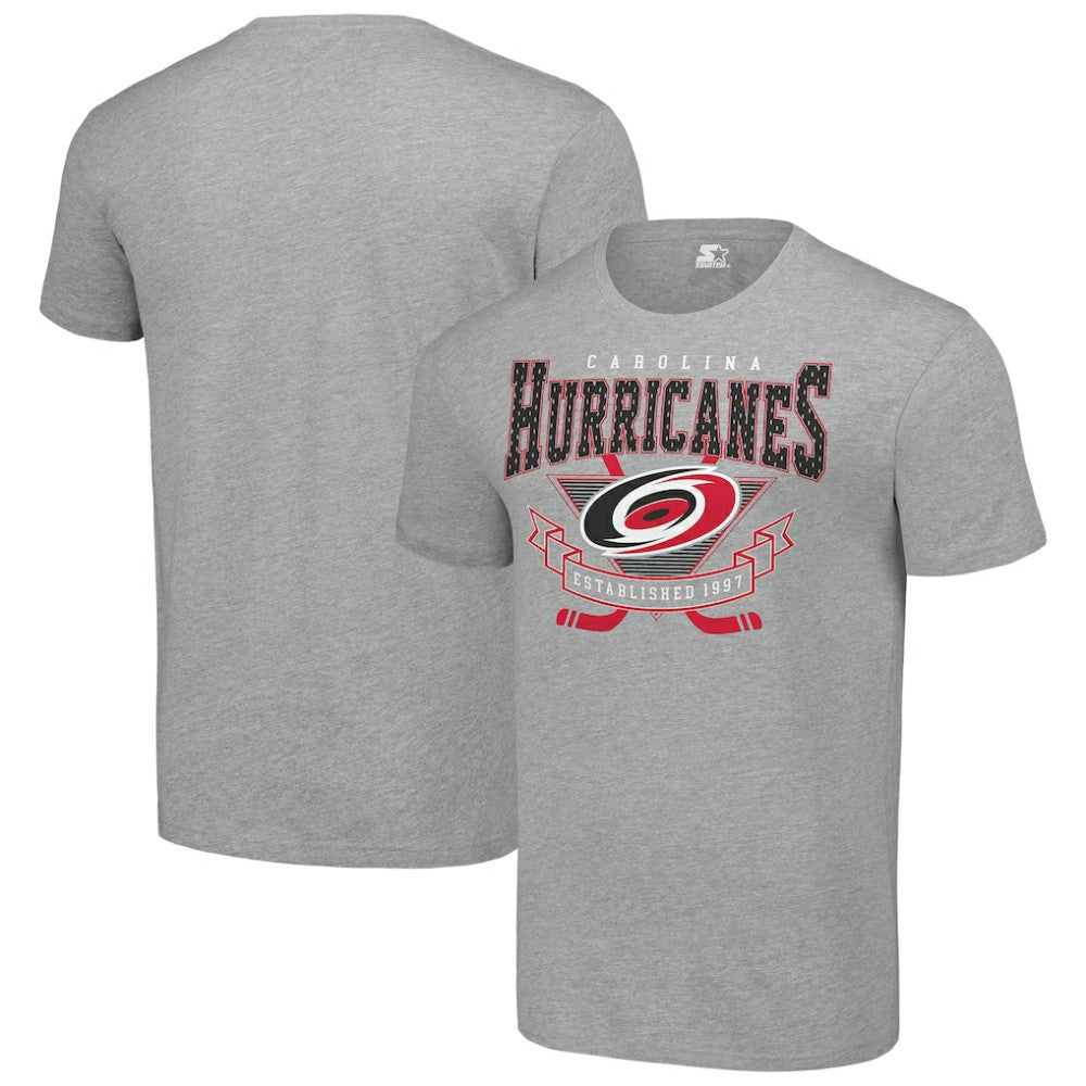 Carolina Hurricanes Starter Team Logo Graphic T-Shirt - Heather Gray T-shirts